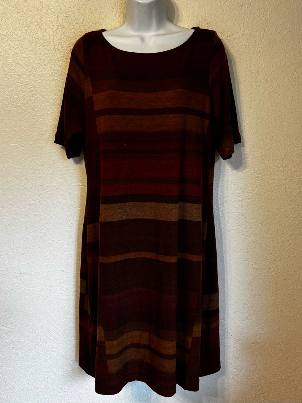 Nurture Earthy Stripe Maternity Shift Dress XL